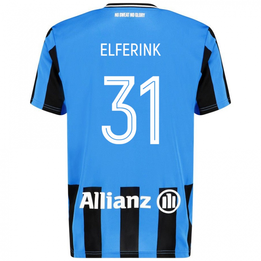 Kinder Marie Elferink #31 Himmelblau Schwarz Heimtrikot Trikot 2024/25 T-Shirt