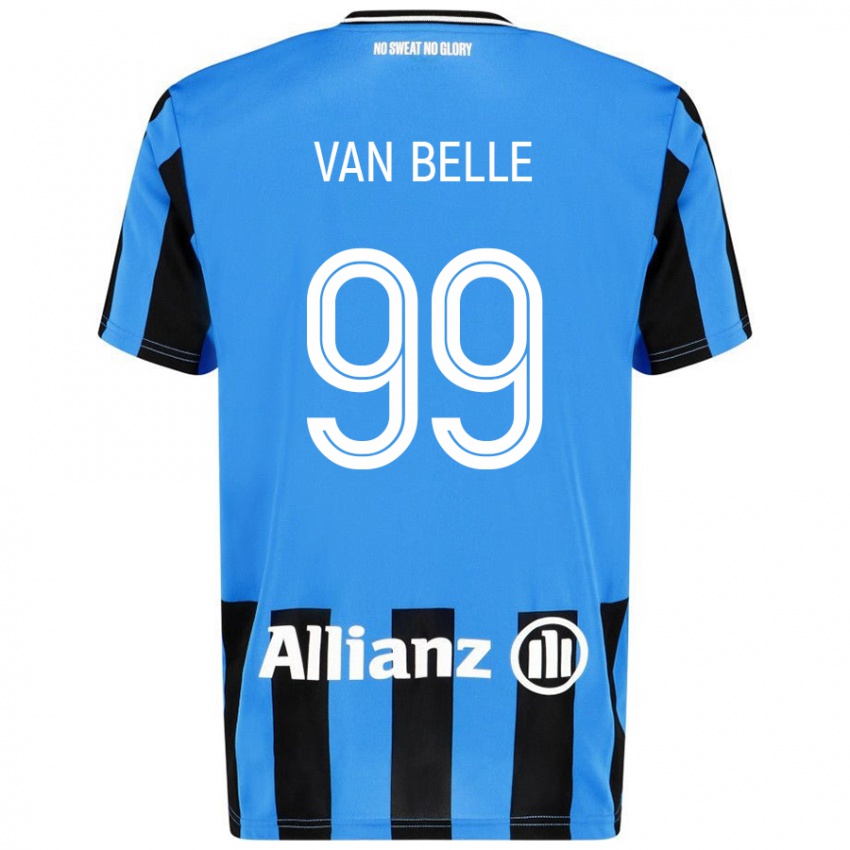 Kinder Lyndsey Van Belle #99 Himmelblau Schwarz Heimtrikot Trikot 2024/25 T-Shirt