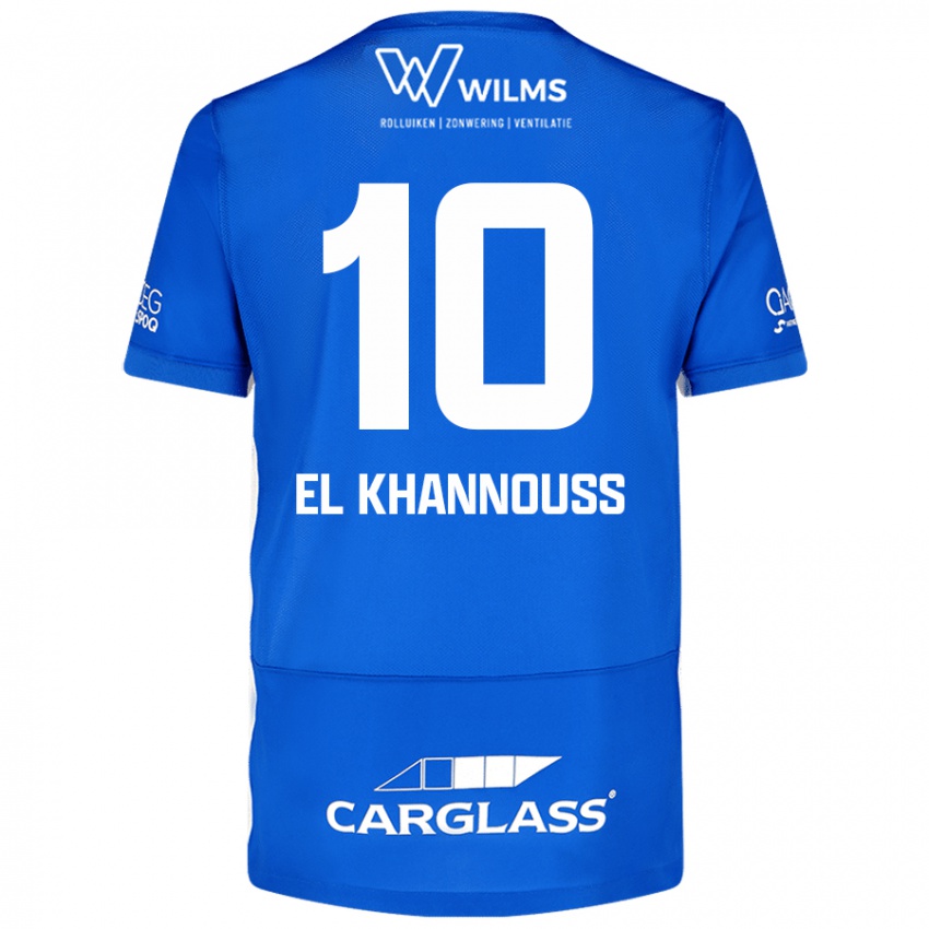 Kinder Bilal El Khannouss #10 Blau Heimtrikot Trikot 2024/25 T-Shirt