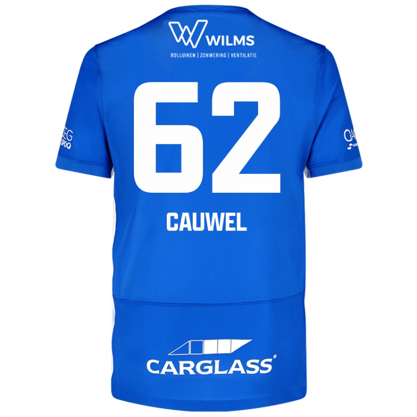 Kinder Michiel Cauwel #62 Blau Heimtrikot Trikot 2024/25 T-Shirt