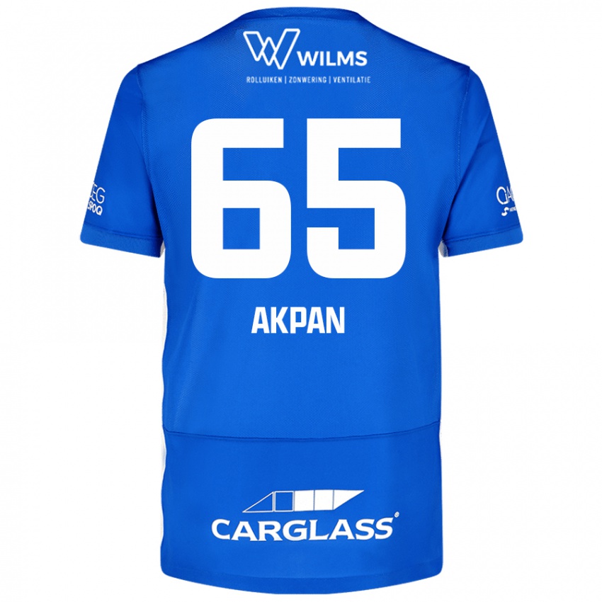 Kinder Christian Akpan #65 Blau Heimtrikot Trikot 2024/25 T-Shirt