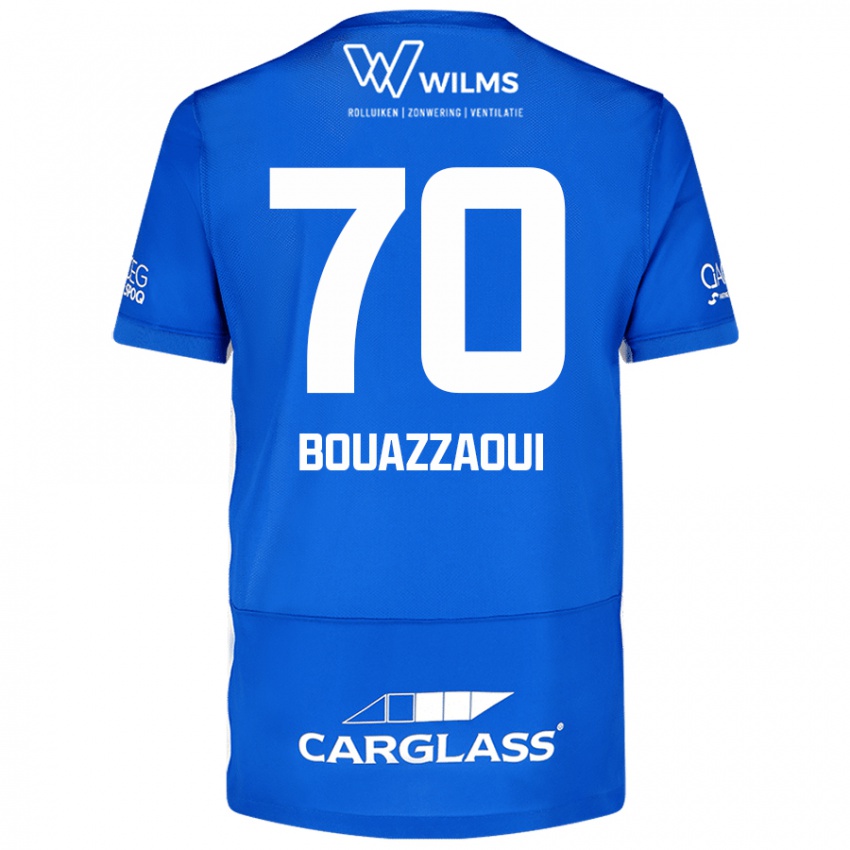 Kinder Ilyas Bouazzaoui #70 Blau Heimtrikot Trikot 2024/25 T-Shirt