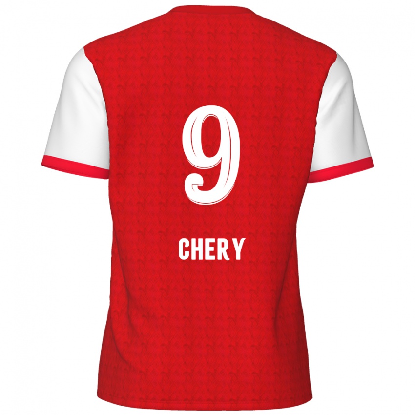 Kinder Tjaronn Chery #9 Rot Weiß Heimtrikot Trikot 2024/25 T-Shirt