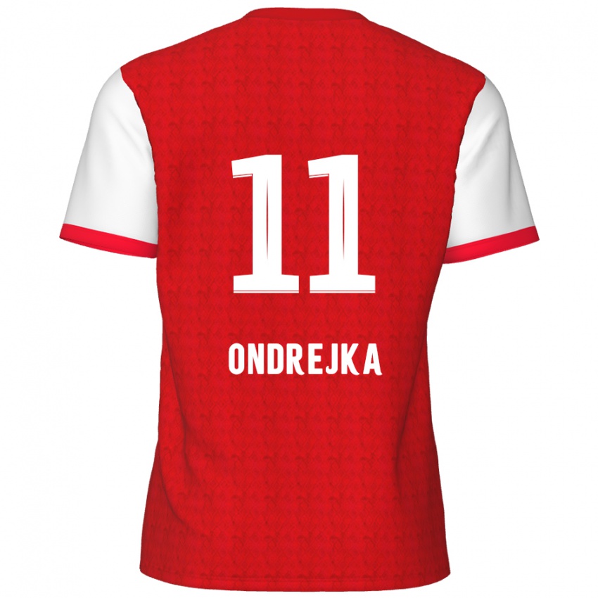 Kinder Jacob Ondrejka #11 Rot Weiß Heimtrikot Trikot 2024/25 T-Shirt