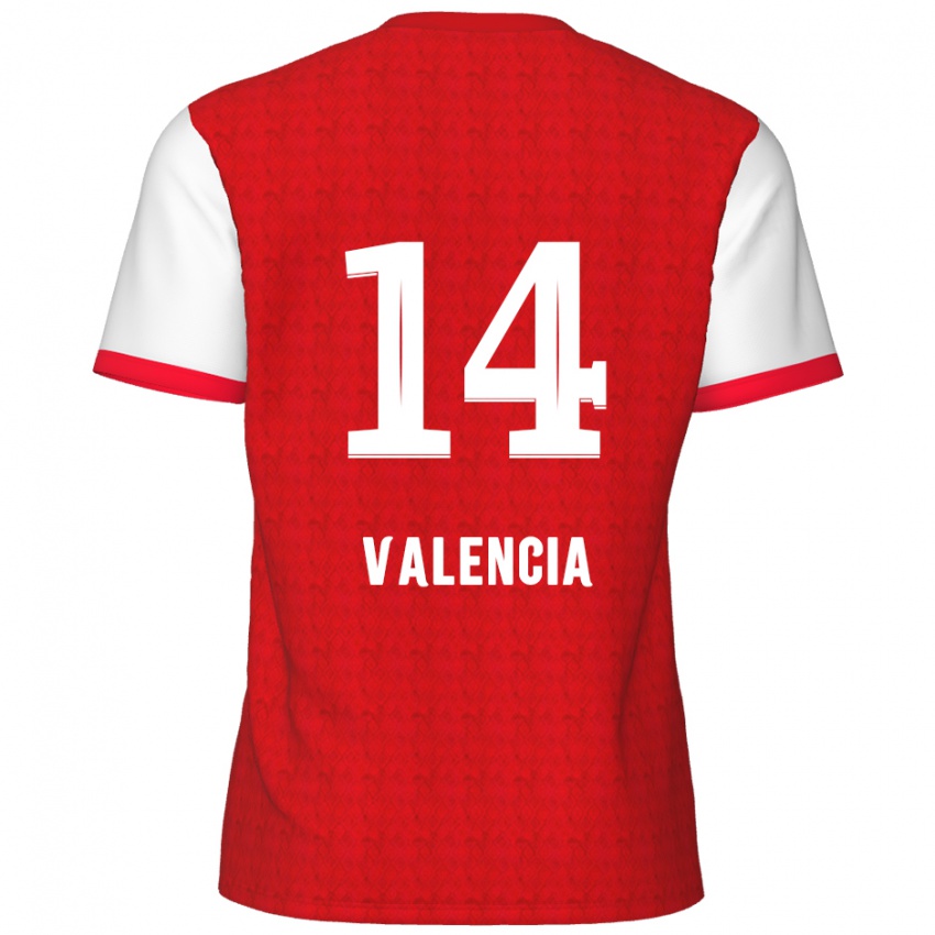 Kinder Anthony Valencia #14 Rot Weiß Heimtrikot Trikot 2024/25 T-Shirt