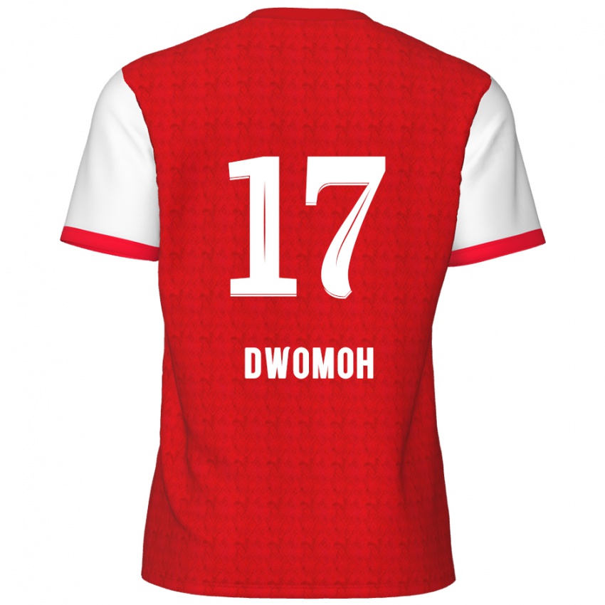 Kinder Pierre Dwomoh #17 Rot Weiß Heimtrikot Trikot 2024/25 T-Shirt