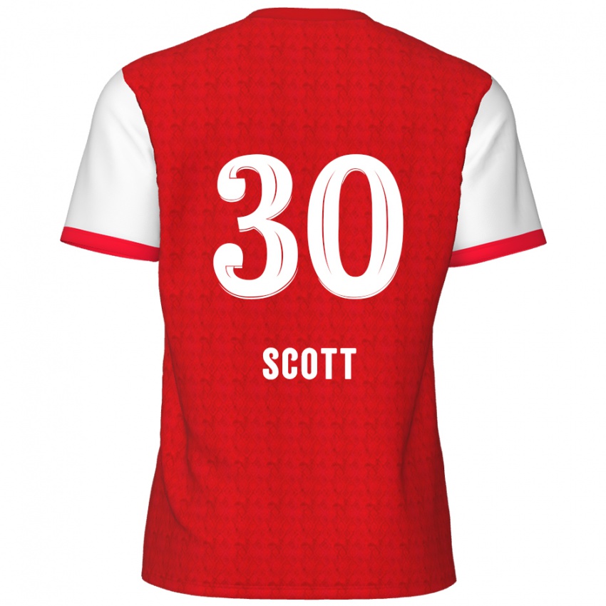 Kinder Christopher Scott #30 Rot Weiß Heimtrikot Trikot 2024/25 T-Shirt