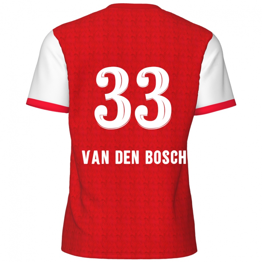 Kinder Zeno Van Den Bosch #33 Rot Weiß Heimtrikot Trikot 2024/25 T-Shirt