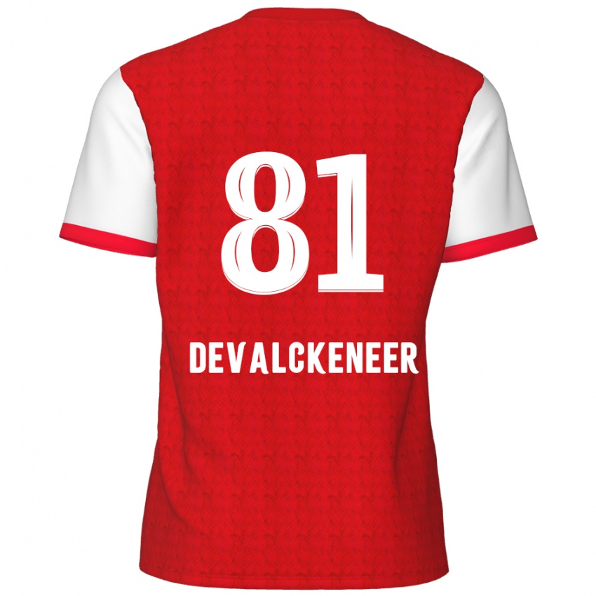 Kinder Niels Devalckeneer #81 Rot Weiß Heimtrikot Trikot 2024/25 T-Shirt