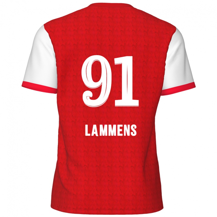 Kinder Senne Lammens #91 Rot Weiß Heimtrikot Trikot 2024/25 T-Shirt