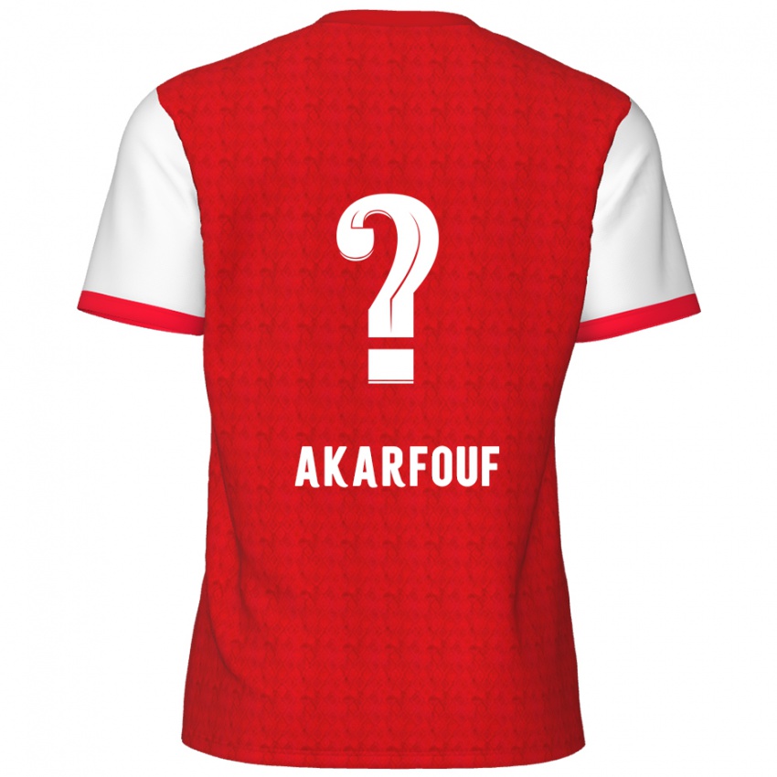 Kinder Hamza Akarfouf #0 Rot Weiß Heimtrikot Trikot 2024/25 T-Shirt