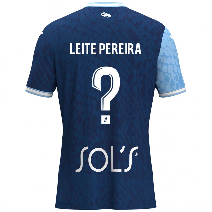 Kinder Matéo Leite Pereira #0 Himmelblau Dunkelblau Heimtrikot Trikot 2024/25 T-Shirt