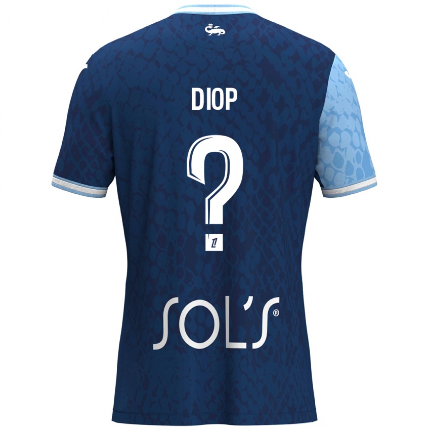 Kinder Doro Diop #0 Himmelblau Dunkelblau Heimtrikot Trikot 2024/25 T-Shirt