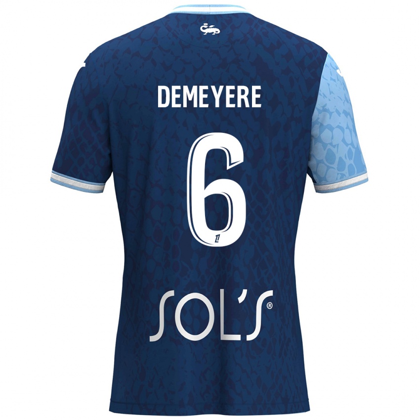 Kinder Silke Demeyere #6 Himmelblau Dunkelblau Heimtrikot Trikot 2024/25 T-Shirt