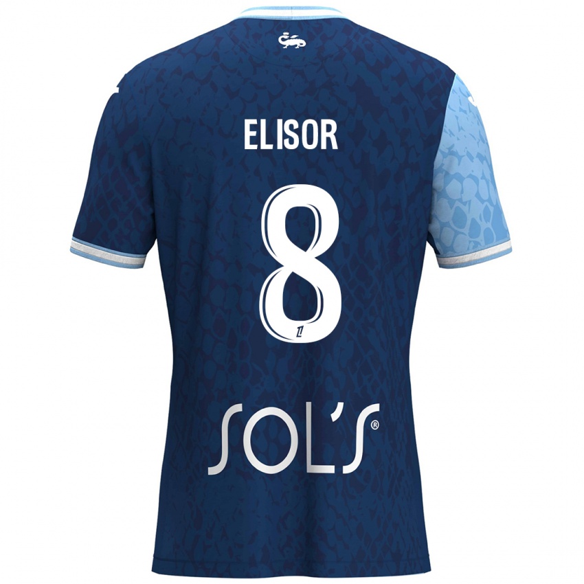 Kinder Salomé Elisor #8 Himmelblau Dunkelblau Heimtrikot Trikot 2024/25 T-Shirt