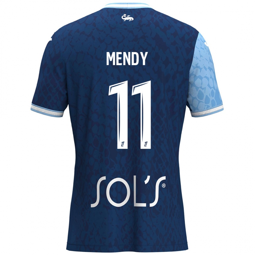 Kinder Mélinda Mendy #11 Himmelblau Dunkelblau Heimtrikot Trikot 2024/25 T-Shirt