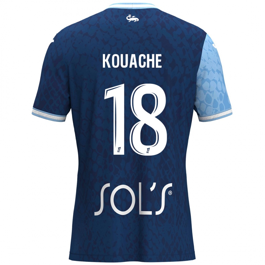 Kinder Éva Kouache #18 Himmelblau Dunkelblau Heimtrikot Trikot 2024/25 T-Shirt