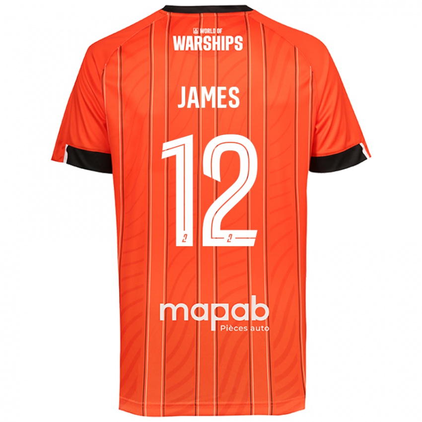 Kinder Isaac James #12 Orange Heimtrikot Trikot 2024/25 T-Shirt