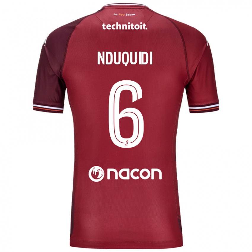 Kinder Joseph Nduquidi #6 Rot Granata Heimtrikot Trikot 2024/25 T-Shirt