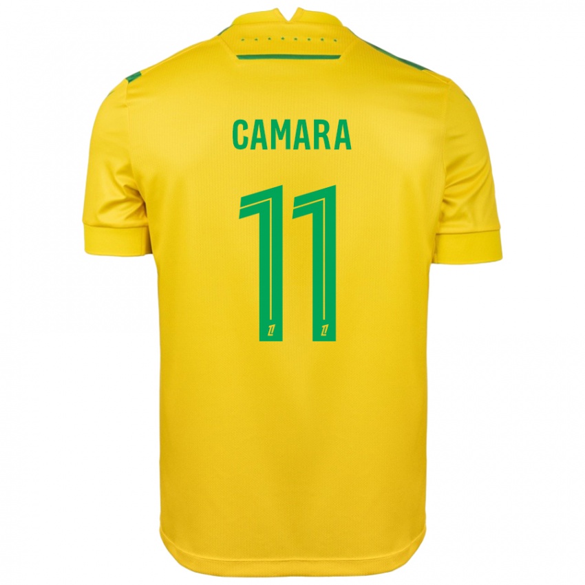 Kinder Aboubacar Camara #11 Gelb Grün Heimtrikot Trikot 2024/25 T-Shirt