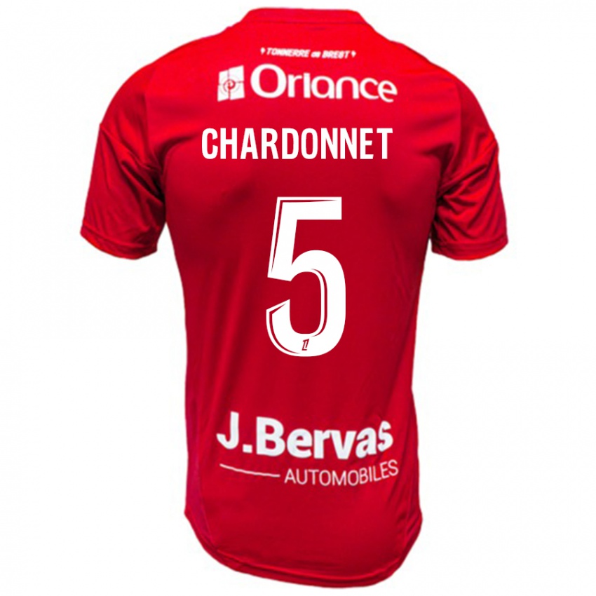 Kinder Brendan Chardonnet #5 Rot Weiß Heimtrikot Trikot 2024/25 T-Shirt