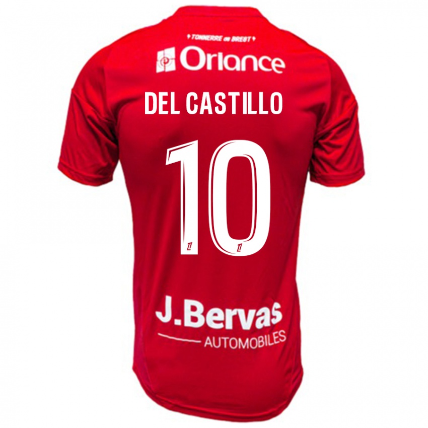 Kinder Romain Del Castillo #10 Rot Weiß Heimtrikot Trikot 2024/25 T-Shirt