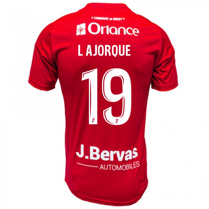 Kinder Ludovic Ajorque #19 Rot Weiß Heimtrikot Trikot 2024/25 T-Shirt