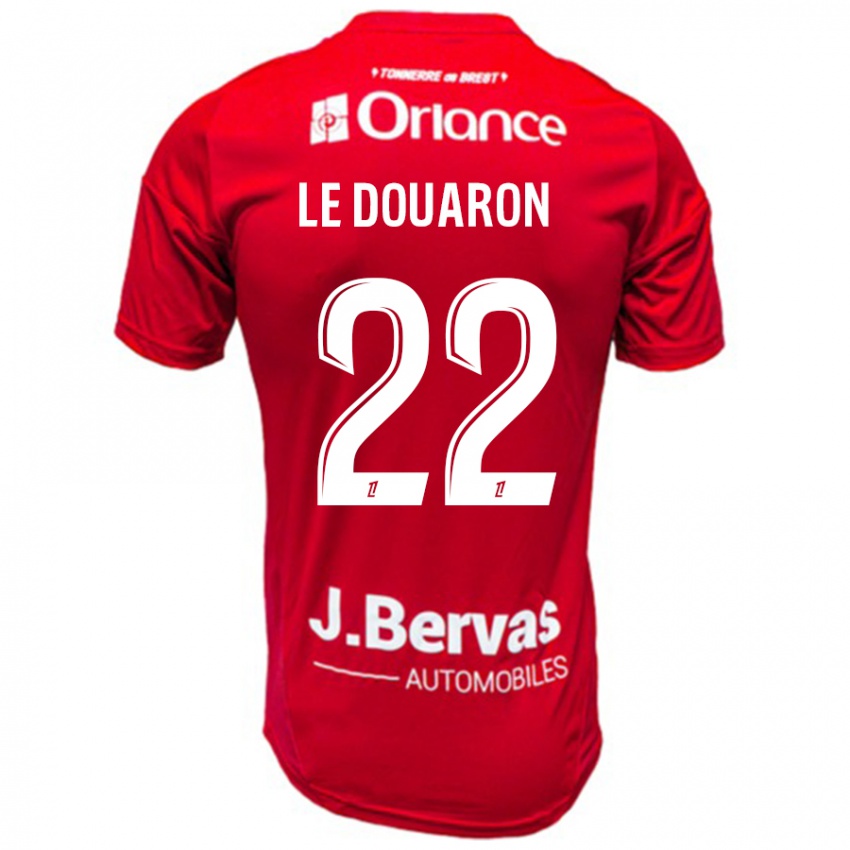 Kinder Jérémy Le Douaron #22 Rot Weiß Heimtrikot Trikot 2024/25 T-Shirt