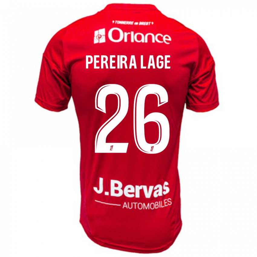 Kinder Mathias Pereira Lage #26 Rot Weiß Heimtrikot Trikot 2024/25 T-Shirt