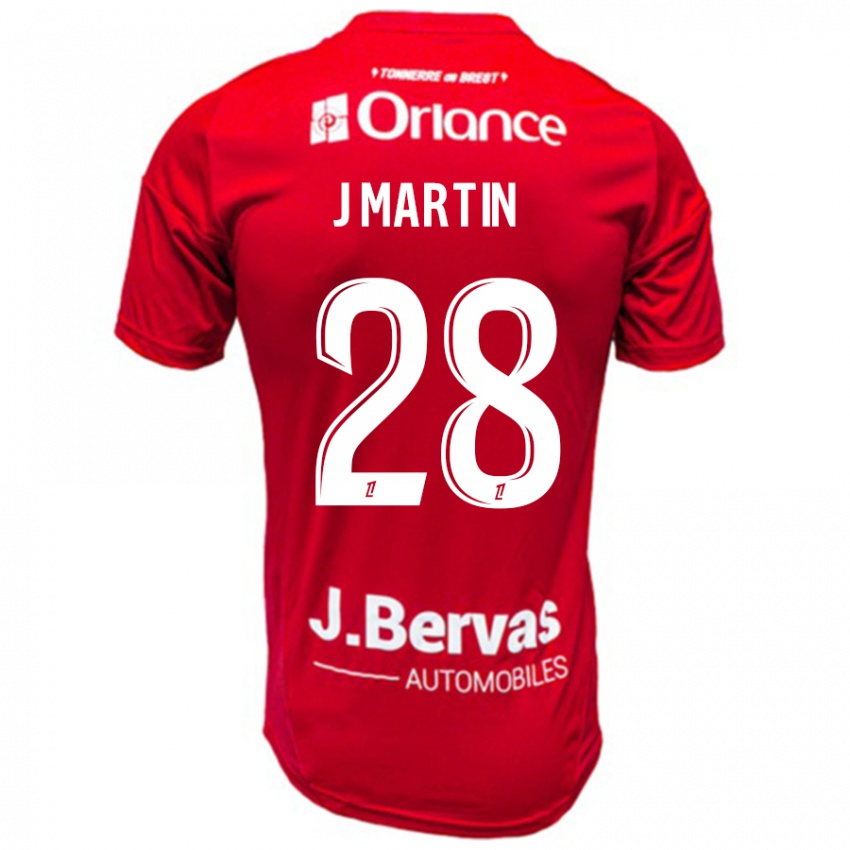 Kinder Jonas Martin #28 Rot Weiß Heimtrikot Trikot 2024/25 T-Shirt