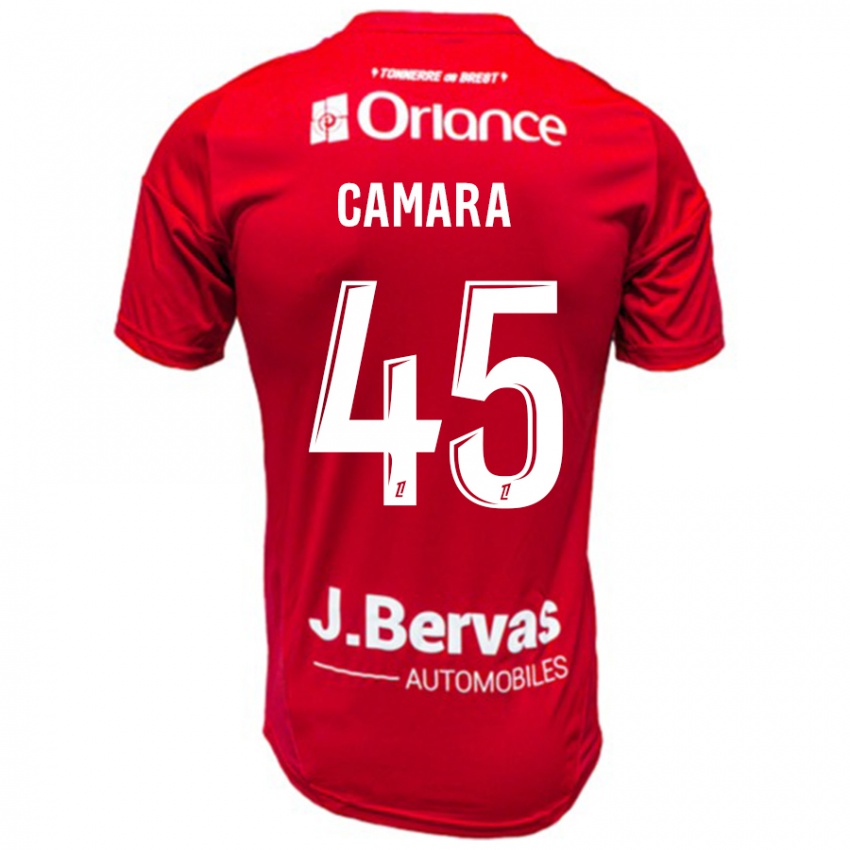 Kinder Mahdi Camara #45 Rot Weiß Heimtrikot Trikot 2024/25 T-Shirt