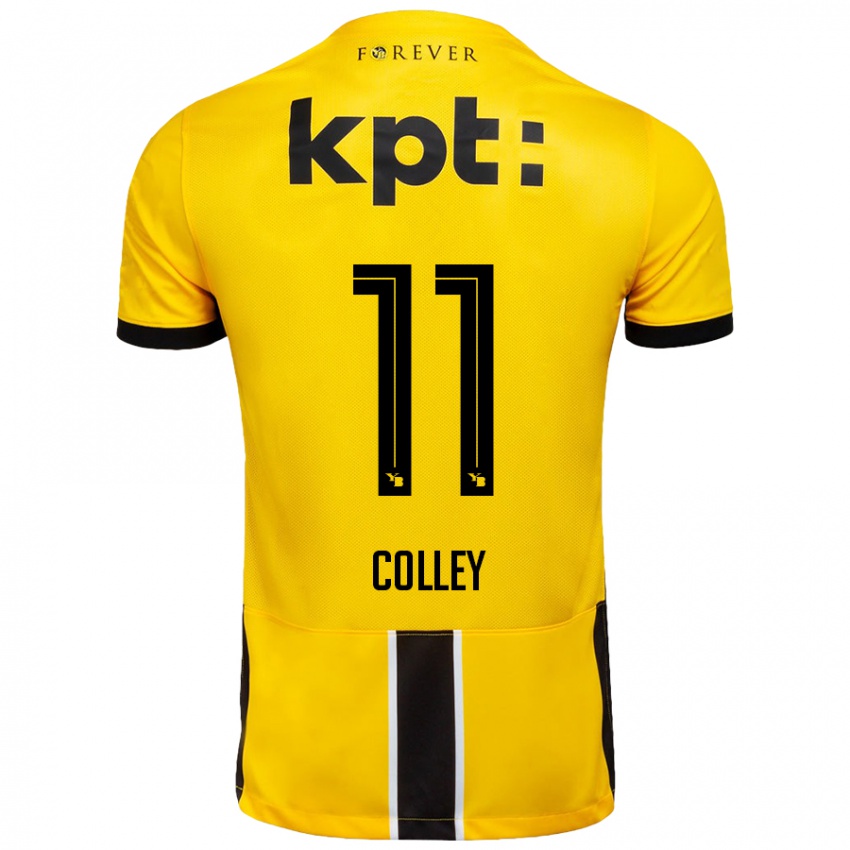 Kinder Ebrima Colley #11 Gelb Schwarz Heimtrikot Trikot 2024/25 T-Shirt