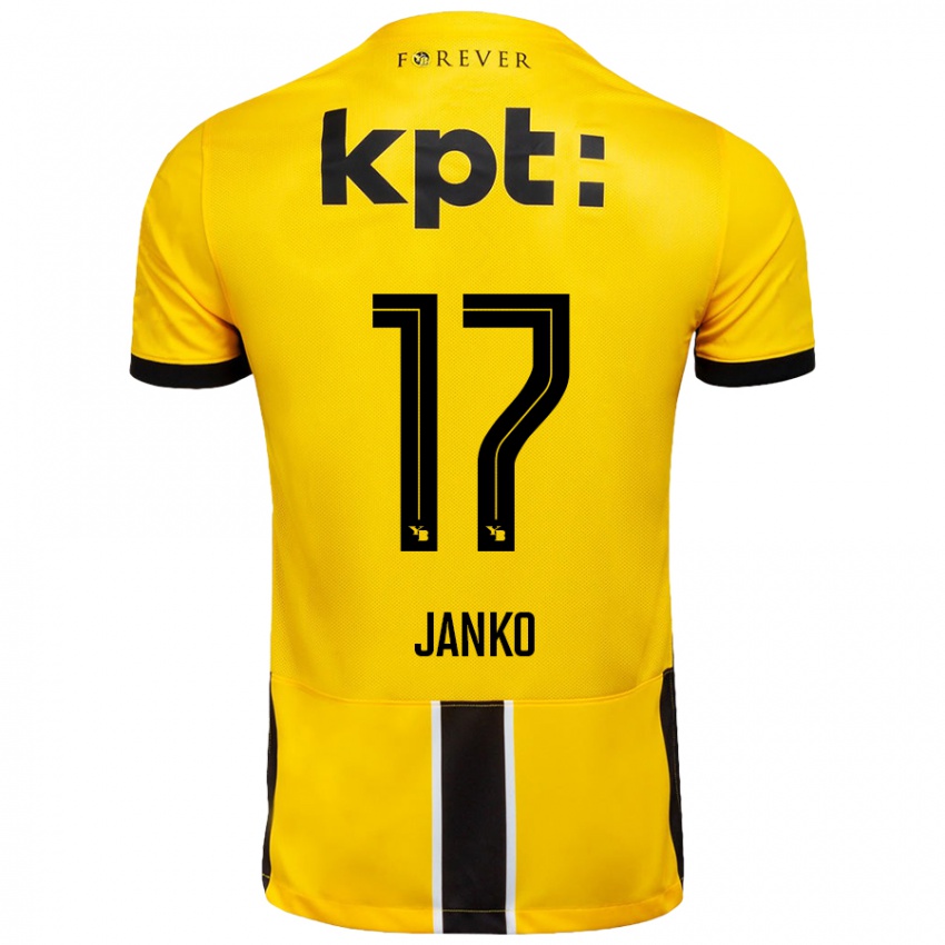 Kinder Saidy Janko #17 Gelb Schwarz Heimtrikot Trikot 2024/25 T-Shirt