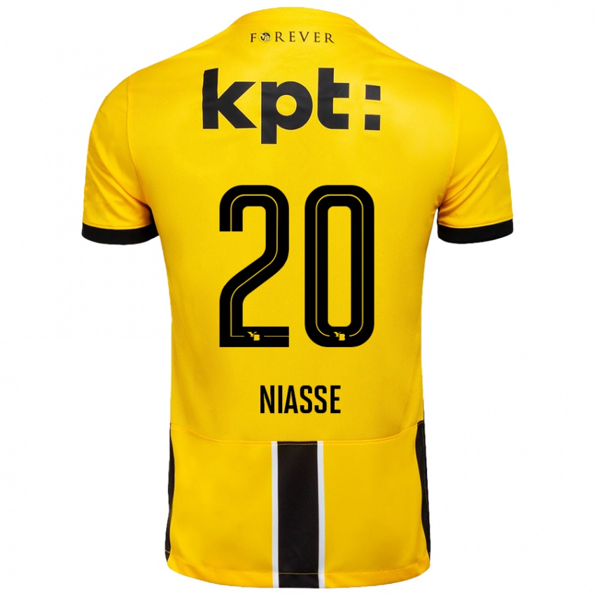 Kinder Cheikh Niasse #20 Gelb Schwarz Heimtrikot Trikot 2024/25 T-Shirt