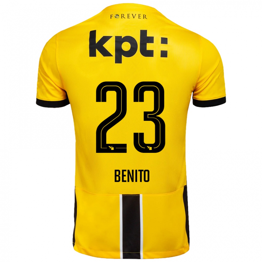 Kinder Loris Benito #23 Gelb Schwarz Heimtrikot Trikot 2024/25 T-Shirt