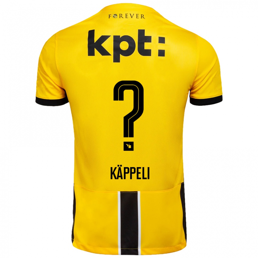 Kinder Cuno Käppeli #0 Gelb Schwarz Heimtrikot Trikot 2024/25 T-Shirt