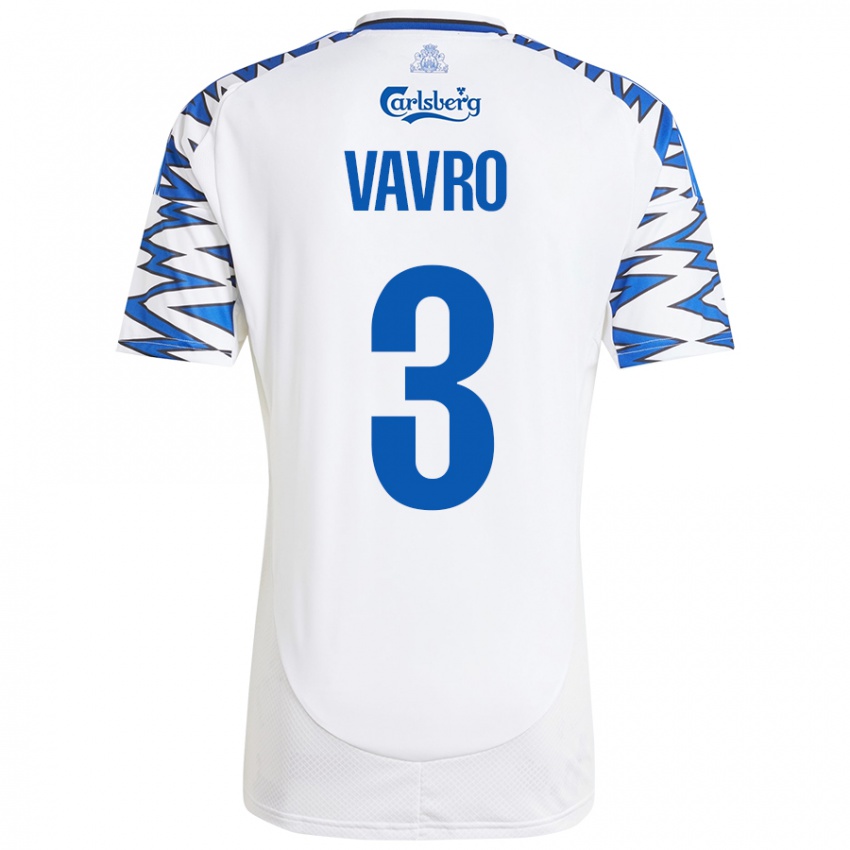 Kinder Denis Vavro #3 Weiß Himmelblau Heimtrikot Trikot 2024/25 T-Shirt