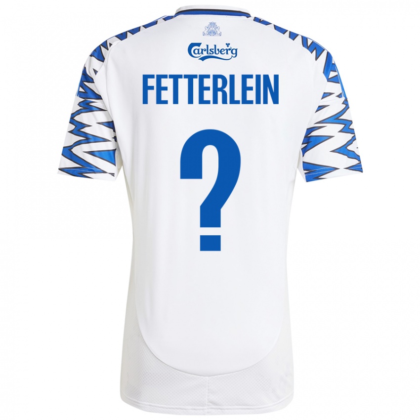 Kinder Sean Fetterlein #0 Weiß Himmelblau Heimtrikot Trikot 2024/25 T-Shirt