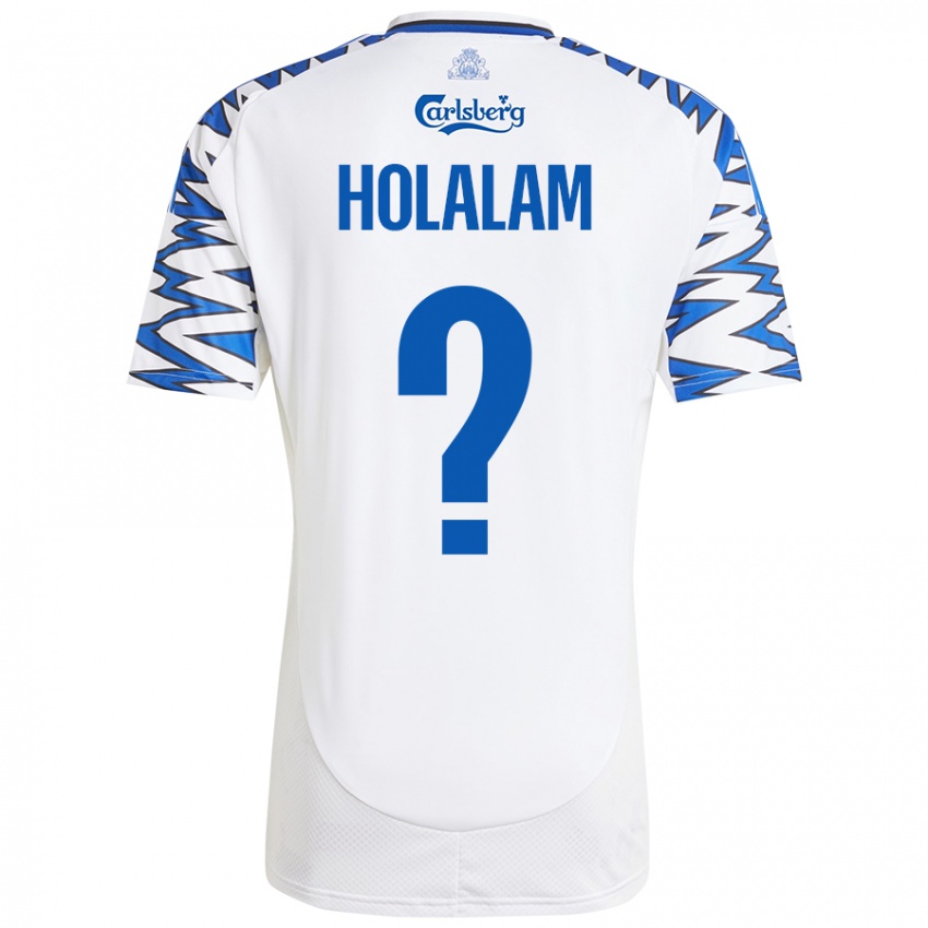 Kinder Ishaq Holalam #0 Weiß Himmelblau Heimtrikot Trikot 2024/25 T-Shirt