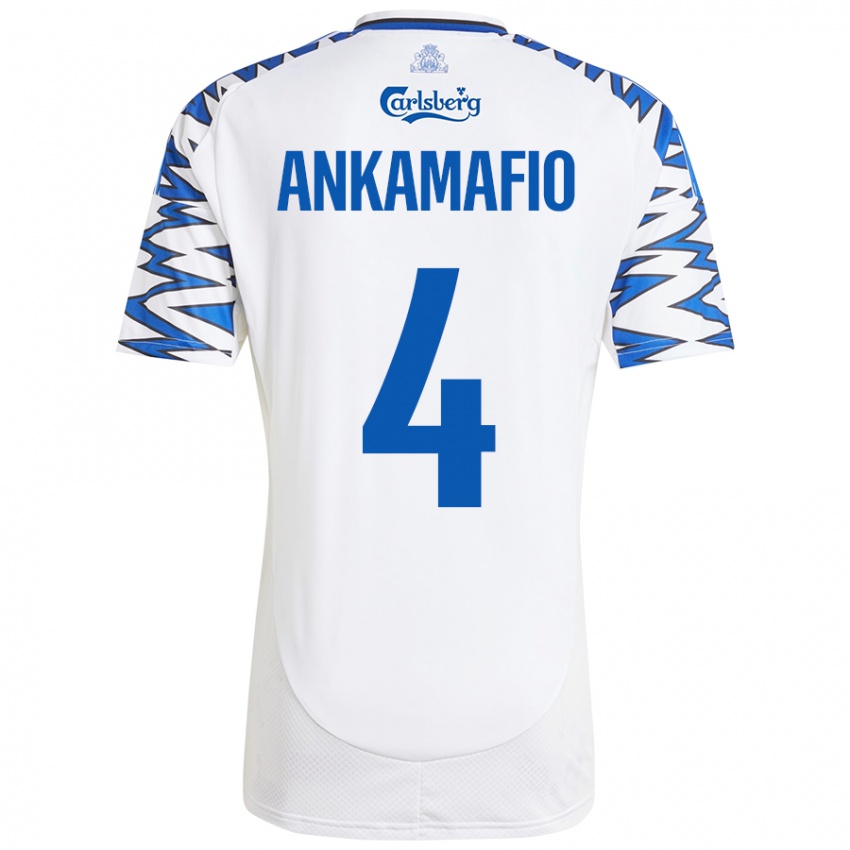 Kinder Graham Ankamafio #4 Weiß Himmelblau Heimtrikot Trikot 2024/25 T-Shirt