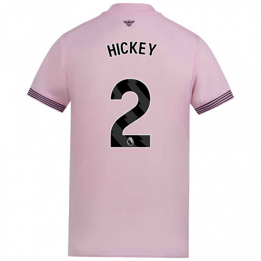 Kinder Aaron Hickey #2 Rosa Auswärtstrikot Trikot 2024/25 T-Shirt