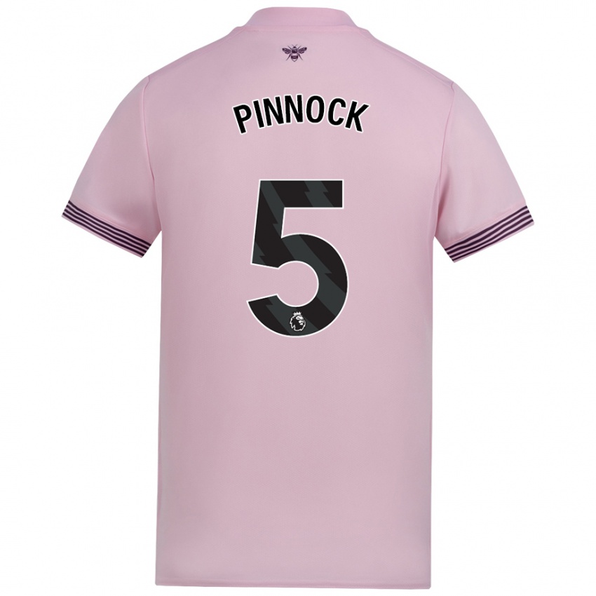 Kinder Ethan Pinnock #5 Rosa Auswärtstrikot Trikot 2024/25 T-Shirt