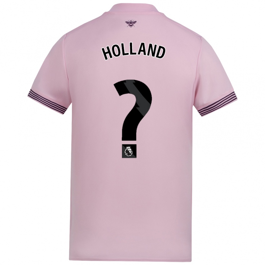 Kinder Isaac Holland #0 Rosa Auswärtstrikot Trikot 2024/25 T-Shirt