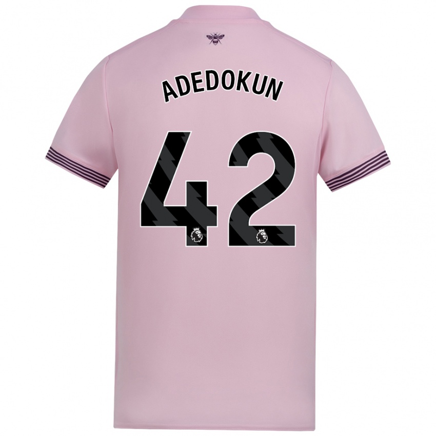 Kinder Val Adedokun #42 Rosa Auswärtstrikot Trikot 2024/25 T-Shirt