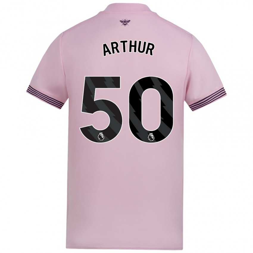 Kinder Benjamin Arthur #50 Rosa Auswärtstrikot Trikot 2024/25 T-Shirt