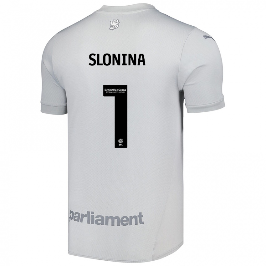 Kinder Gabriel Slonina #1 Silbergrau Auswärtstrikot Trikot 2024/25 T-Shirt