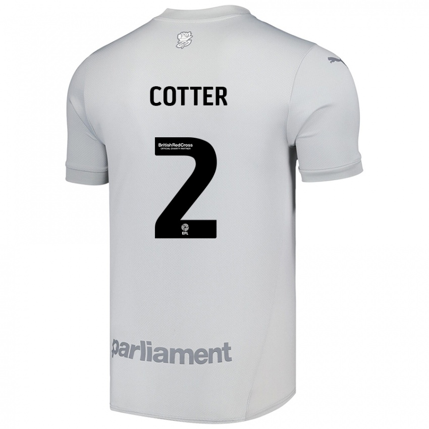 Kinder Barry Cotter #2 Silbergrau Auswärtstrikot Trikot 2024/25 T-Shirt