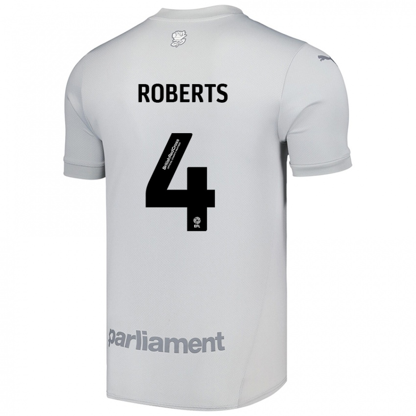 Kinder Marc Roberts #4 Silbergrau Auswärtstrikot Trikot 2024/25 T-Shirt