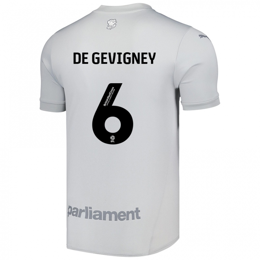 Kinder Maël De Gevigney #6 Silbergrau Auswärtstrikot Trikot 2024/25 T-Shirt