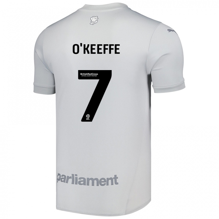 Kinder Corey O'keeffe #7 Silbergrau Auswärtstrikot Trikot 2024/25 T-Shirt